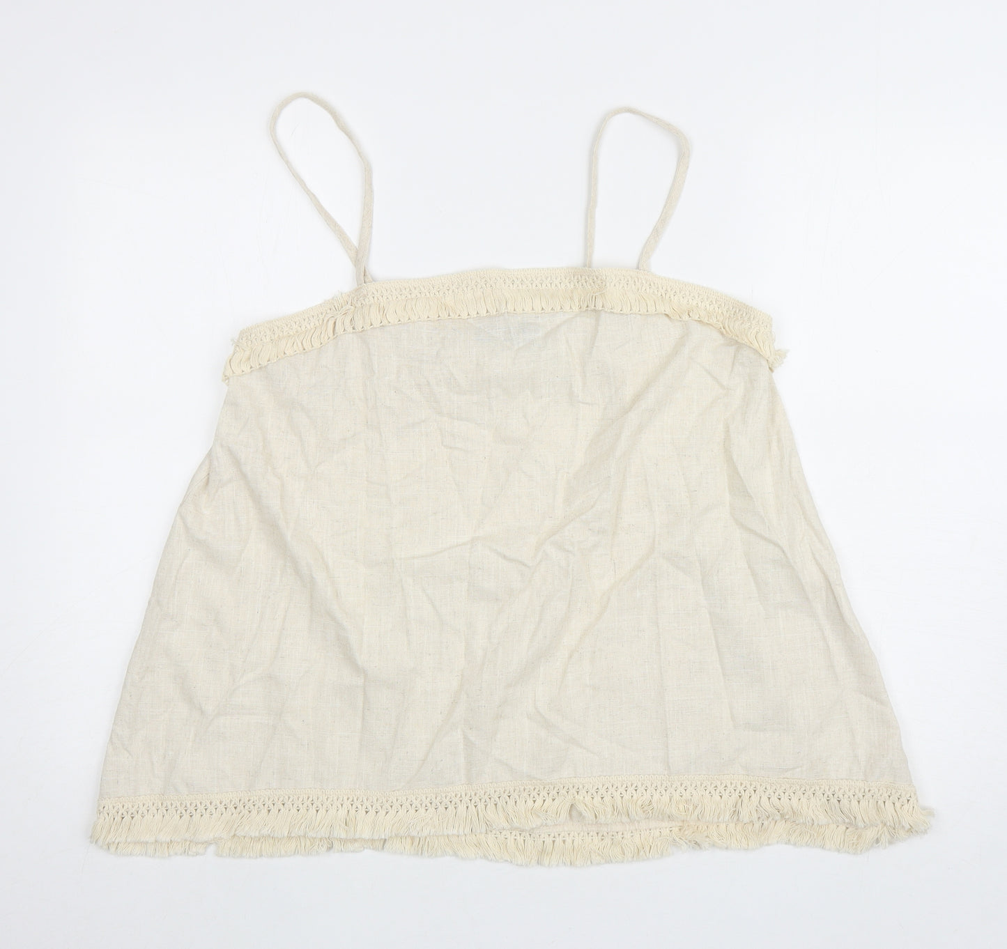 ChicMe Womens Beige Cotton Camisole Tank Size 2XL Square Neck