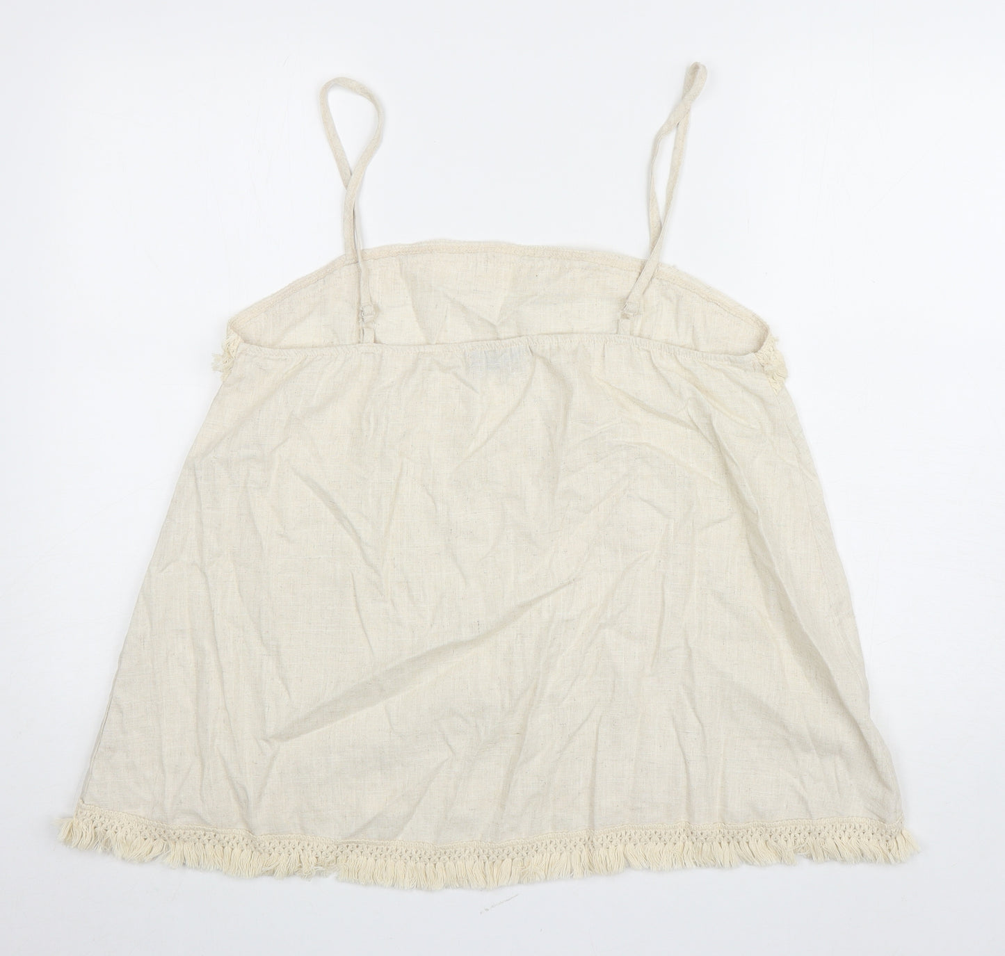 ChicMe Womens Beige Cotton Camisole Tank Size 2XL Square Neck