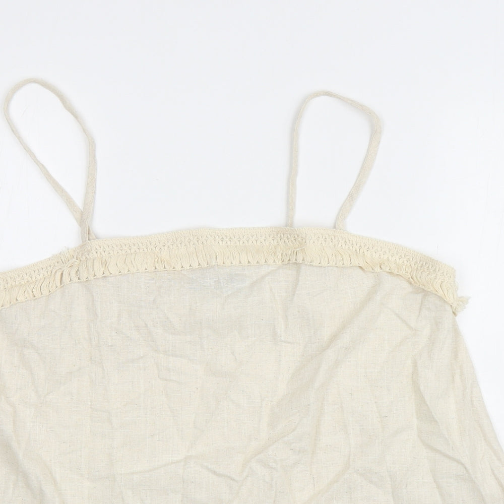ChicMe Womens Beige Cotton Camisole Tank Size 2XL Square Neck