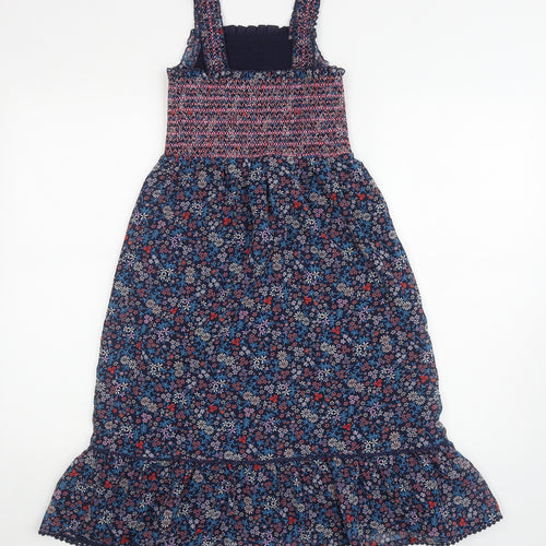 George Girls Multicoloured Floral Polyester Fit & Flare Size 7-8 Years Square Neck Pullover