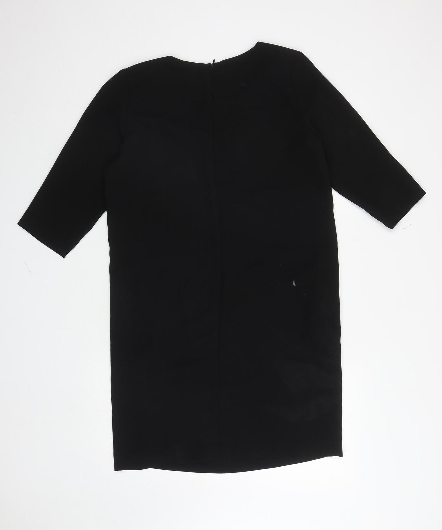 Selected Femme Womens Black Polyester A-Line Size 36 V-Neck Zip