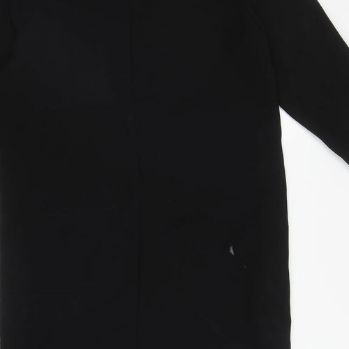 Selected Femme Womens Black Polyester A-Line Size 36 V-Neck Zip