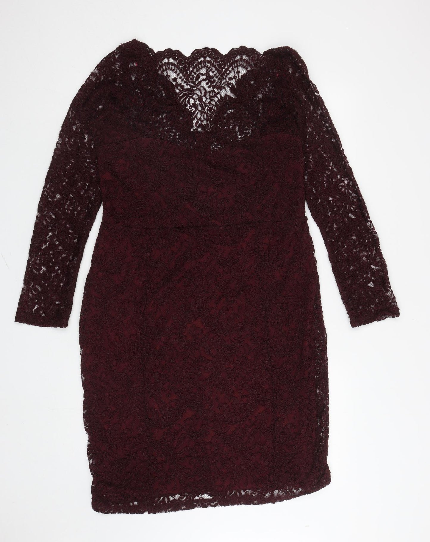 NEXT Womens Purple Polyester Mini Size 18 Square Neck Zip