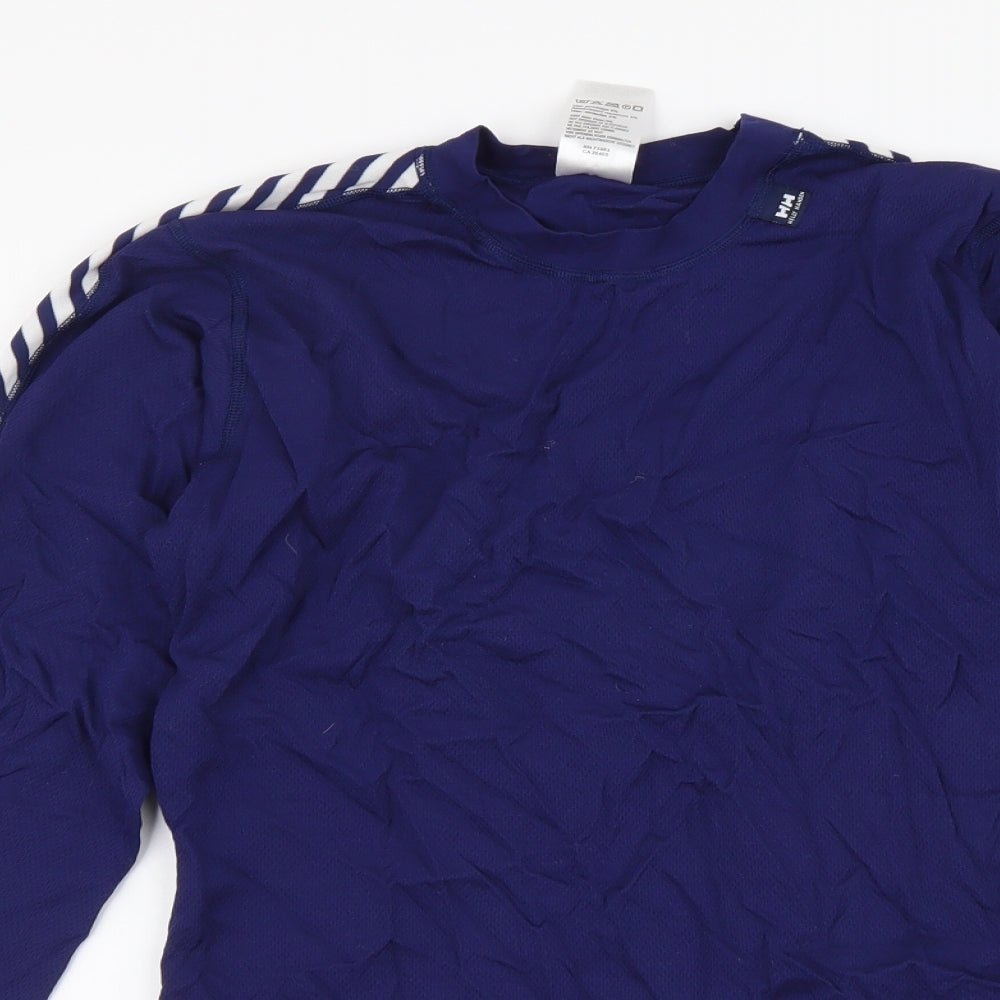 Helly Hansen Womens Blue Polypropylene Basic T-Shirt Size XL Round Neck Pullover