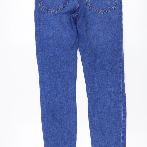New Look Womens Blue Cotton Skinny Jeans Size 6 L26 in Regular Button