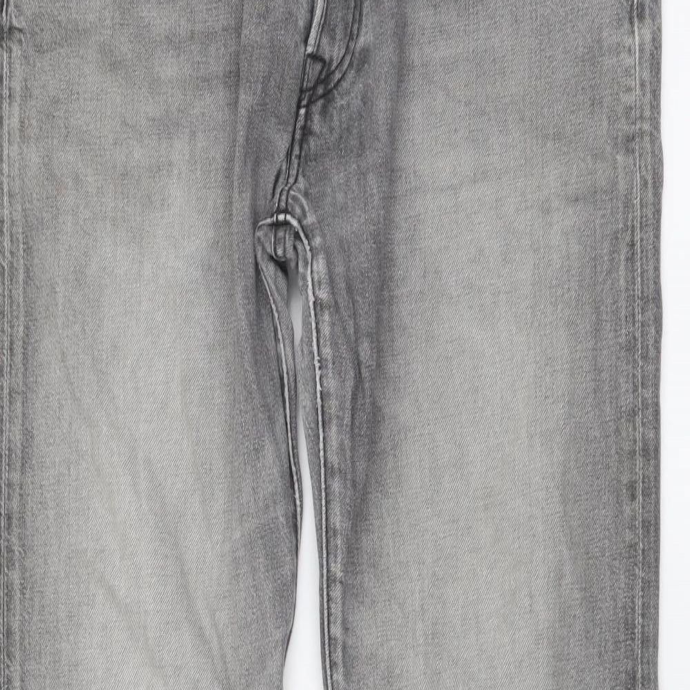 Levi's Mens Grey Cotton Skinny Jeans Size 34 in L34 in Regular Button
