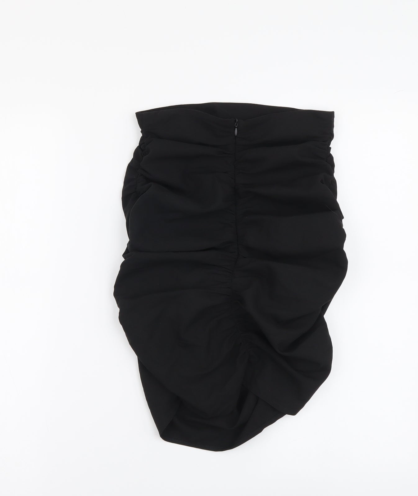 AsYou Womens Black Polyester Mini Skirt Size 8 Zip