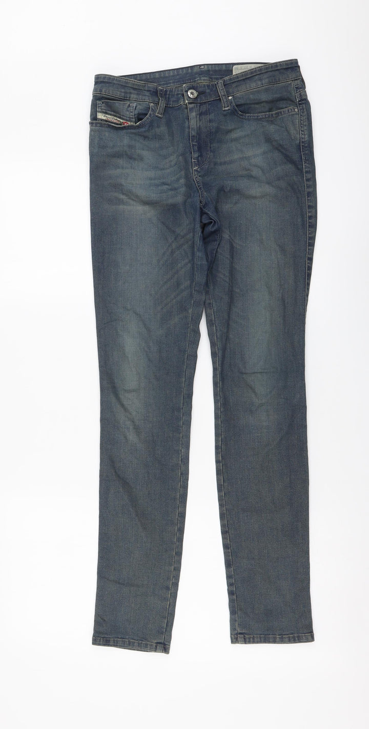 Disel Womens Blue Cotton Skinny Jeans Size 27 in L30 in Regular Button