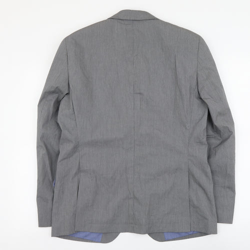 Angelo Litrico Mens Grey Polyester 3 Piece Suit Jacket Size M