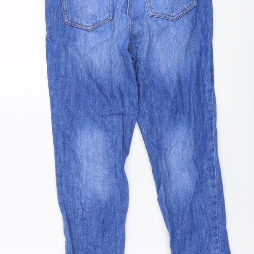 NEXT Girls Blue Cotton Skinny Jeans Size 9 Years Regular Button