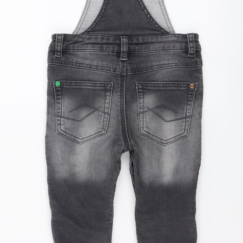 NEXT Boys Grey Cotton Straight Jeans Size 2 Years Regular Button - Dungaree