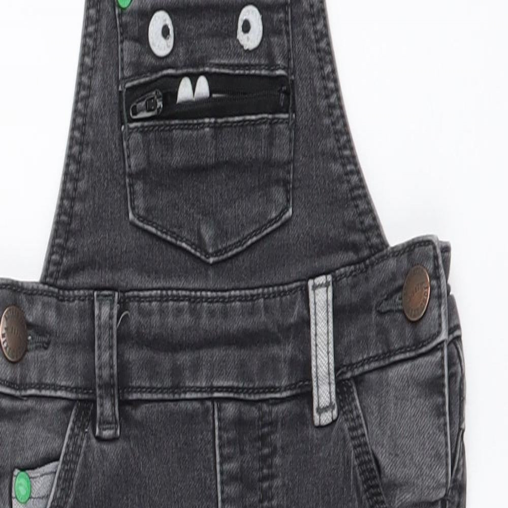 NEXT Boys Grey Cotton Straight Jeans Size 2 Years Regular Button - Dungaree