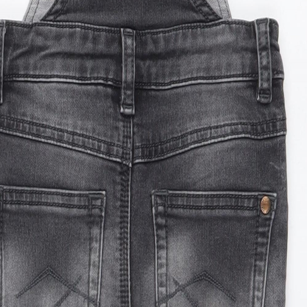 NEXT Boys Grey Cotton Straight Jeans Size 2 Years Regular Button - Dungaree