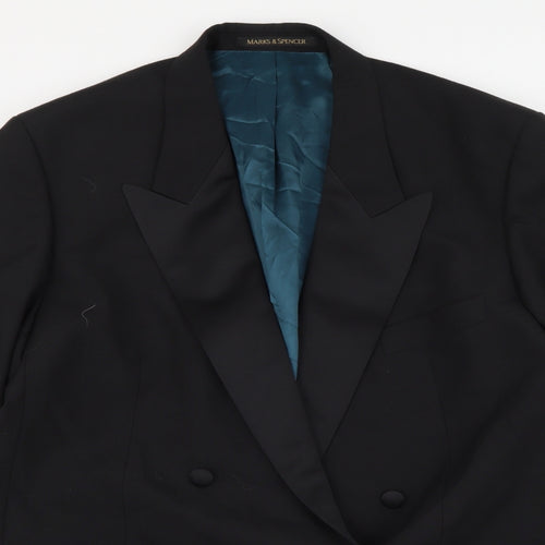 Marks and Spencer Mens Black Polyester Jacket Suit Jacket Size M