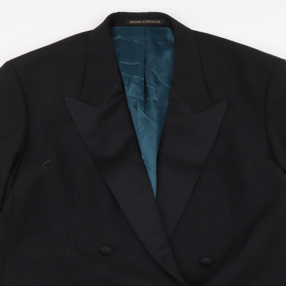 Marks and Spencer Mens Black Polyester Jacket Suit Jacket Size M