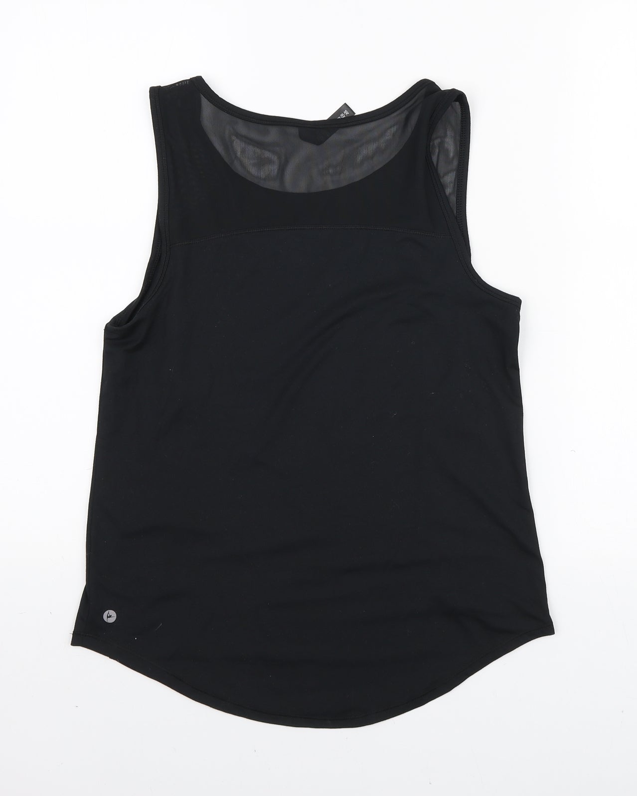 90 Degree Womens Black Polyester Basic Tank Size S Boat Neck Pullover