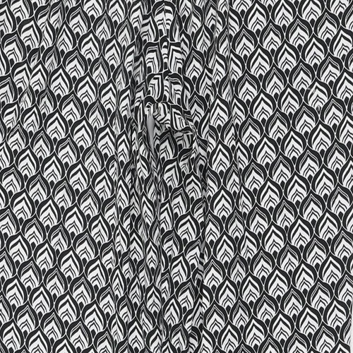 New Look Womens Black Geometric Polyester Trousers Size 12 L27 in Regular Tie