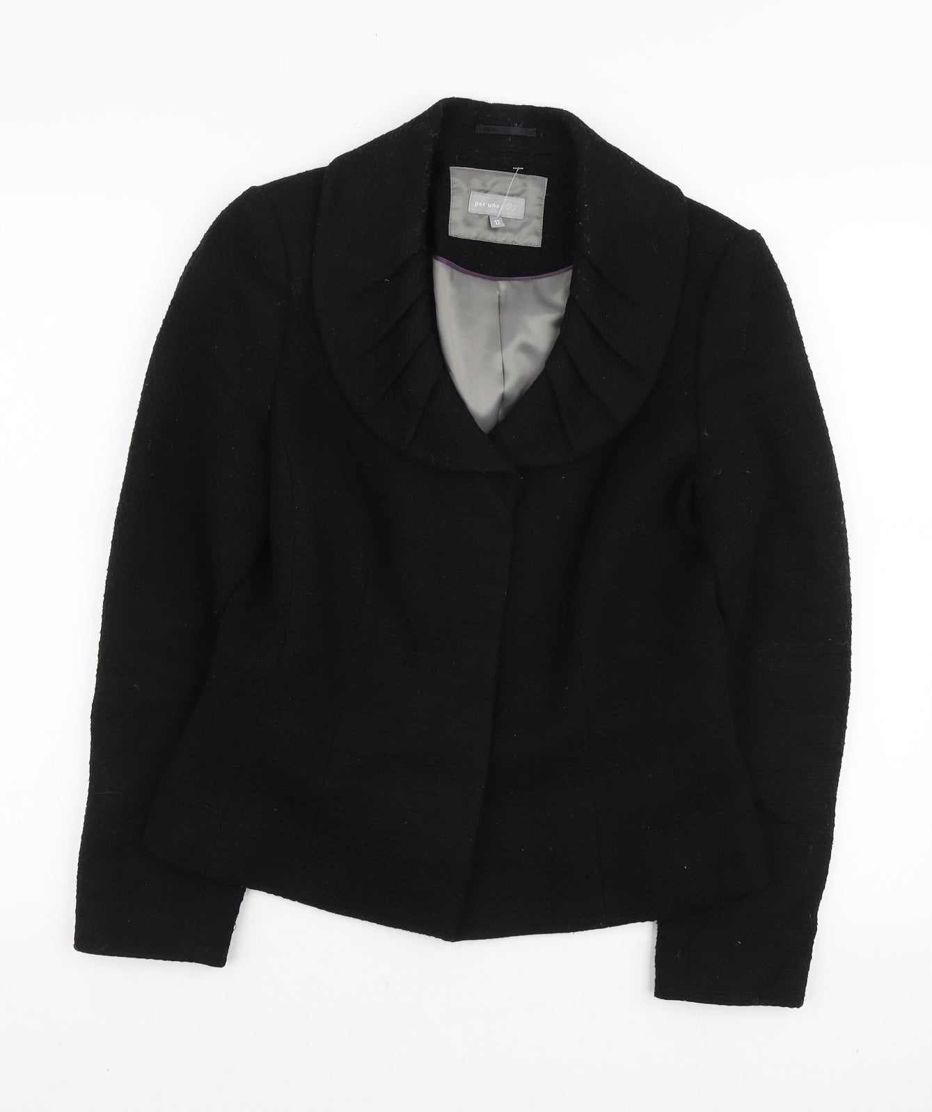Marks and Spencer Womens Black Jacket Size 12 Button