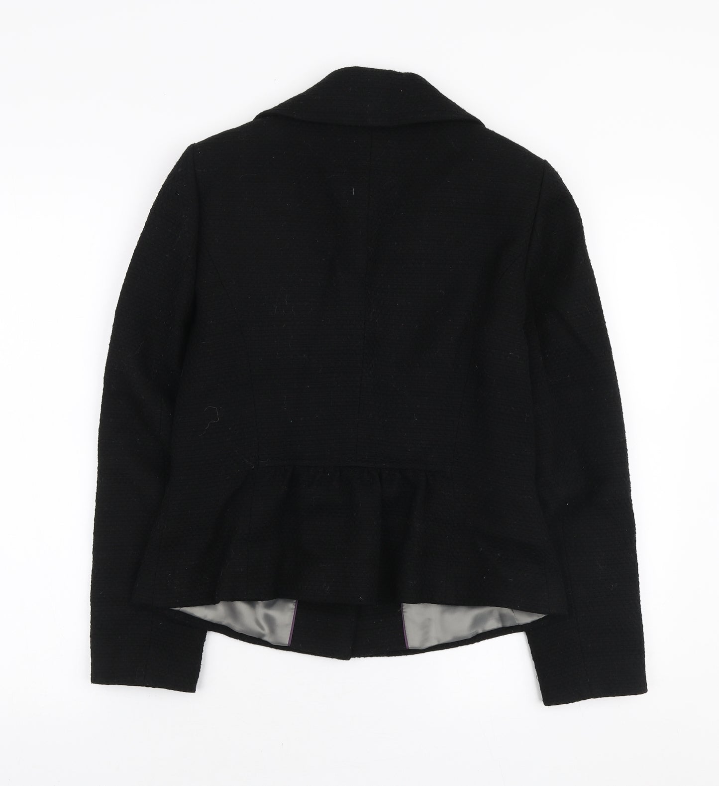 Marks and Spencer Womens Black Jacket Size 12 Button