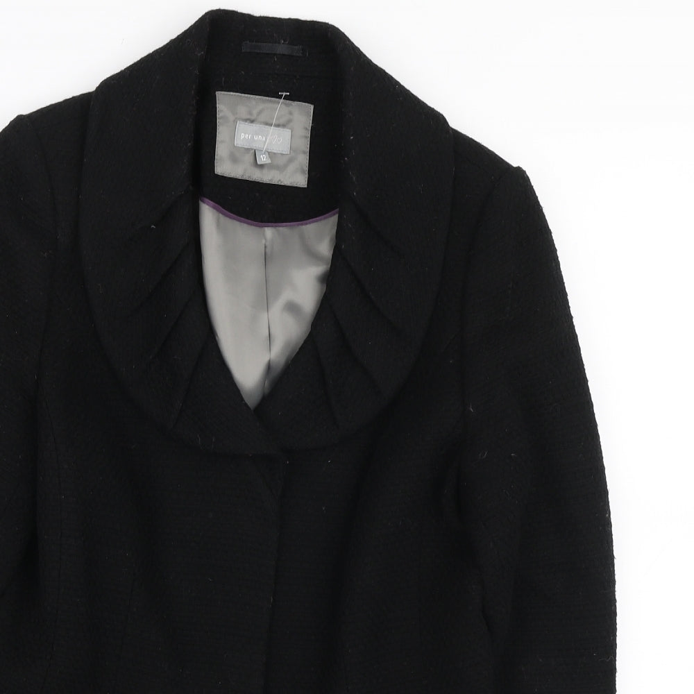 Marks and Spencer Womens Black Jacket Size 12 Button