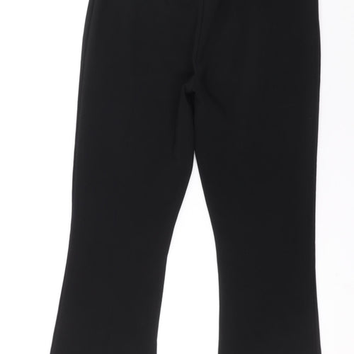 Preworn Womens Black Polyester Trousers Size 14 L24 in Regular