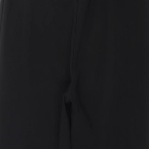 Preworn Womens Black Polyester Trousers Size 14 L24 in Regular