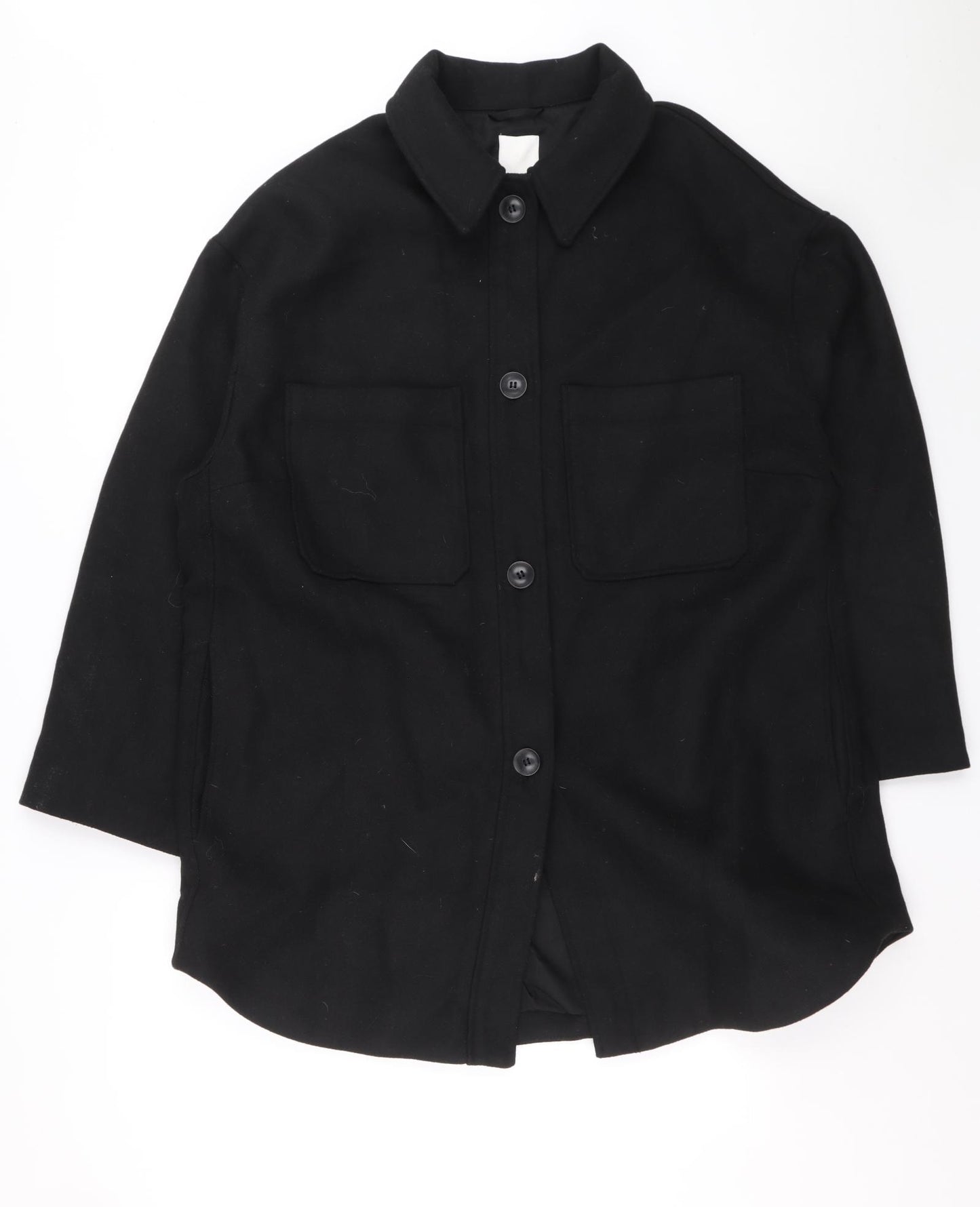 H&M Womens Black Jacket Size XL Button