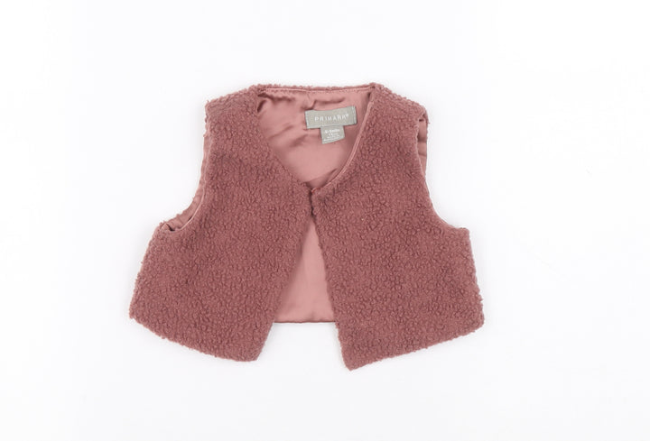 Primark Girls Pink Gilet Jacket Size 6-9 Months Button