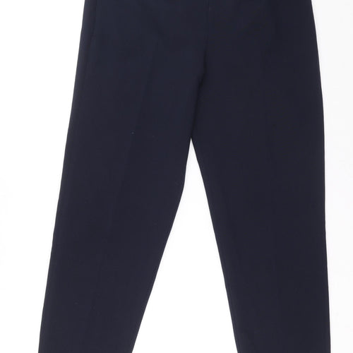First Avenue Womens Blue Polyester Trousers Size 12 L27 in Regular
