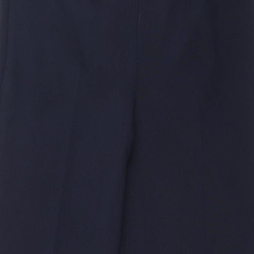 First Avenue Womens Blue Polyester Trousers Size 12 L27 in Regular