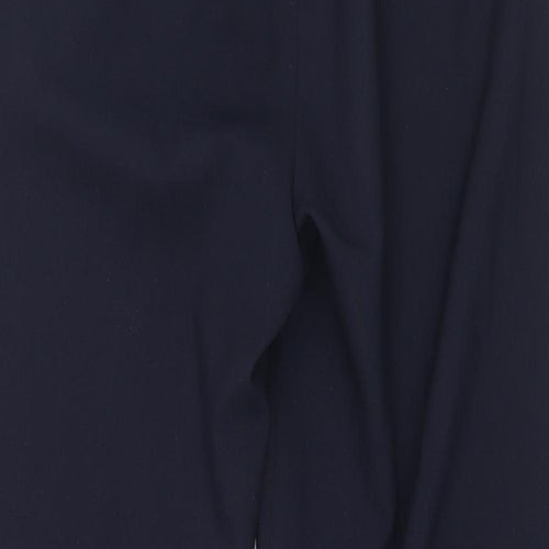 First Avenue Womens Blue Polyester Trousers Size 12 L27 in Regular