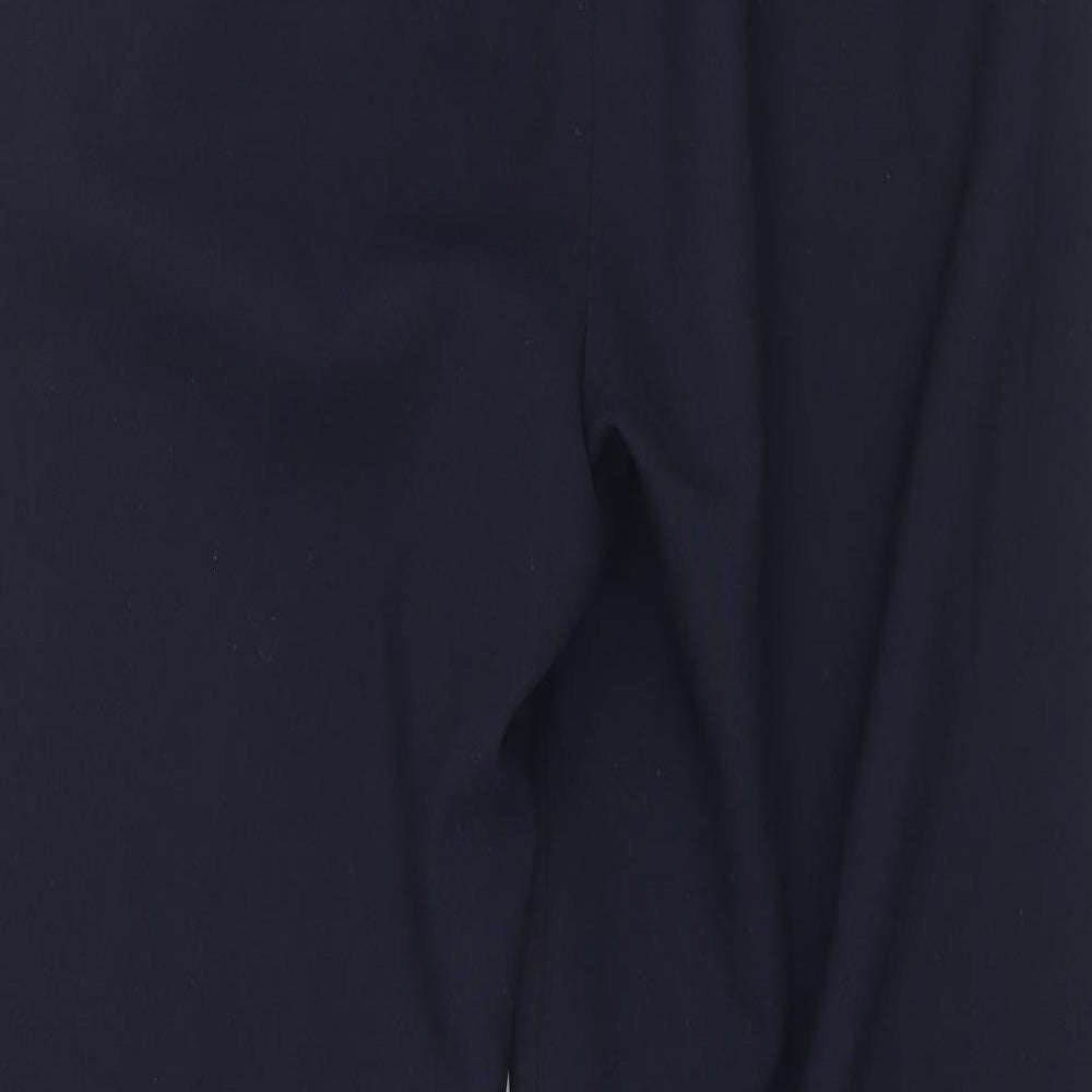 First Avenue Womens Blue Polyester Trousers Size 12 L27 in Regular
