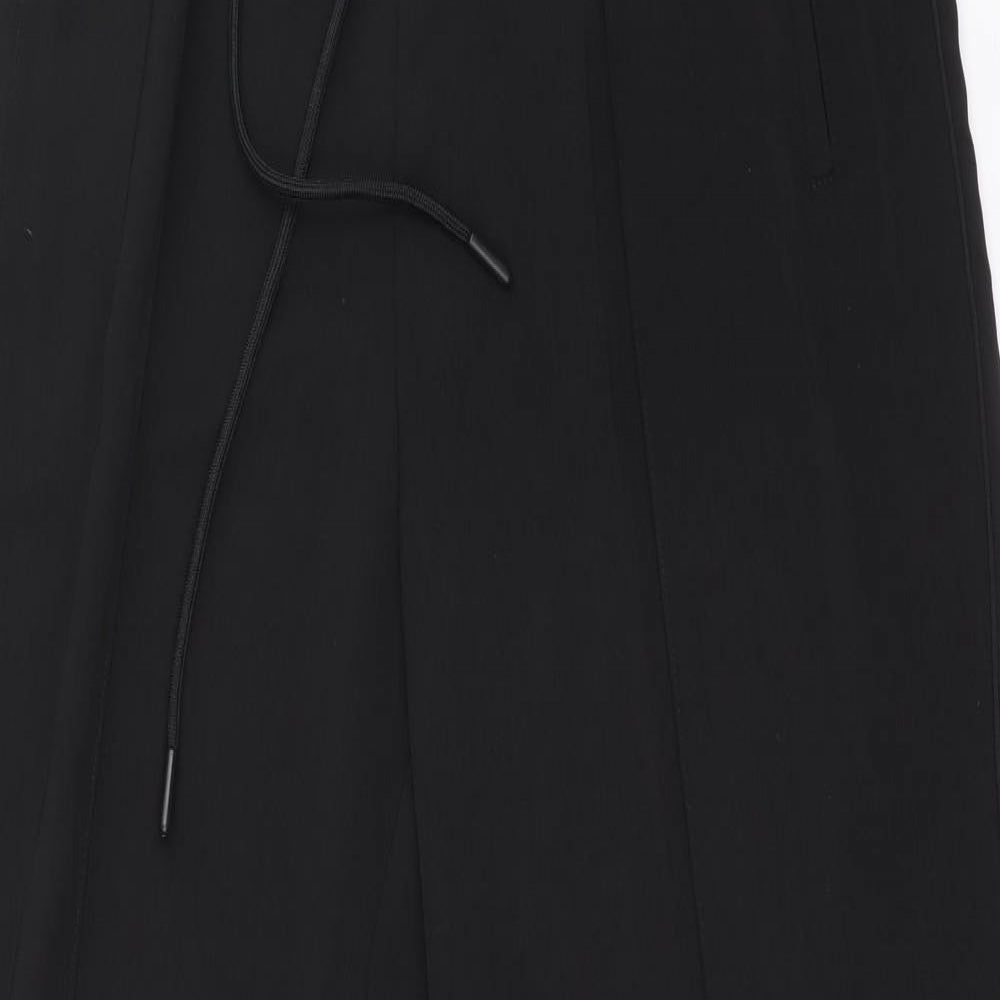 Boohoo Womens Black Polyester Carrot Trousers Size 14 L27 in Regular Drawstring