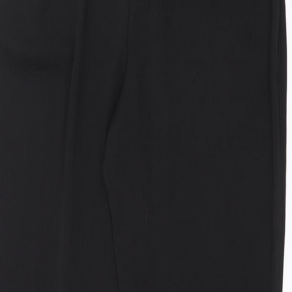 Boohoo Womens Black Polyester Carrot Trousers Size 14 L27 in Regular Drawstring