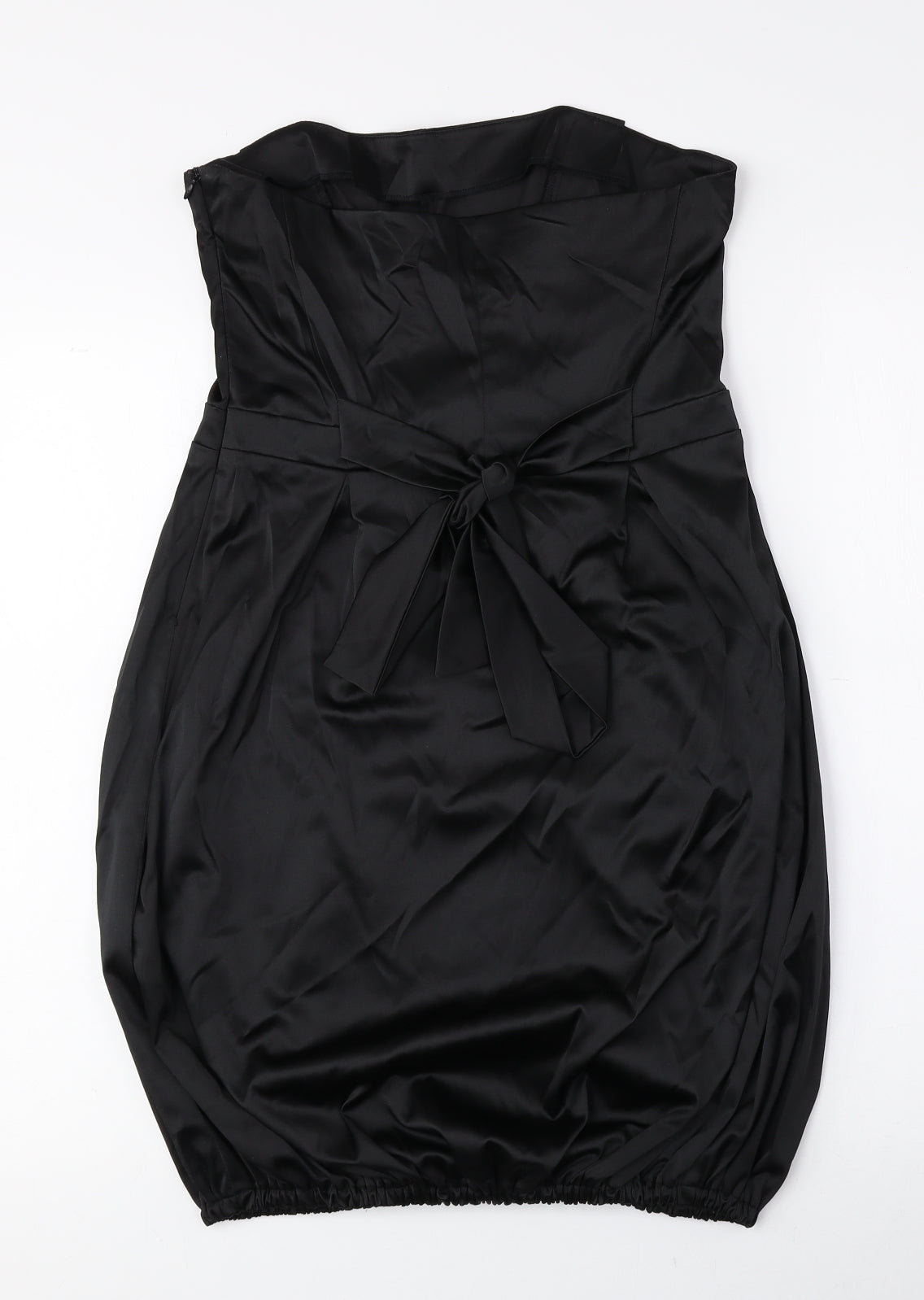 Kookai Womens Black Polyester Mini Size 12 Off the Shoulder Zip - Tie String