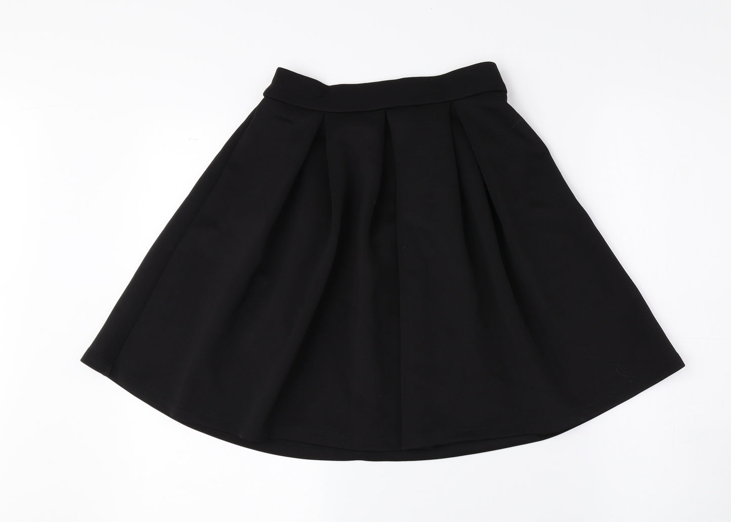 Miss Selfridge Womens Black Polyester A-Line Skirt Size 6 Zip