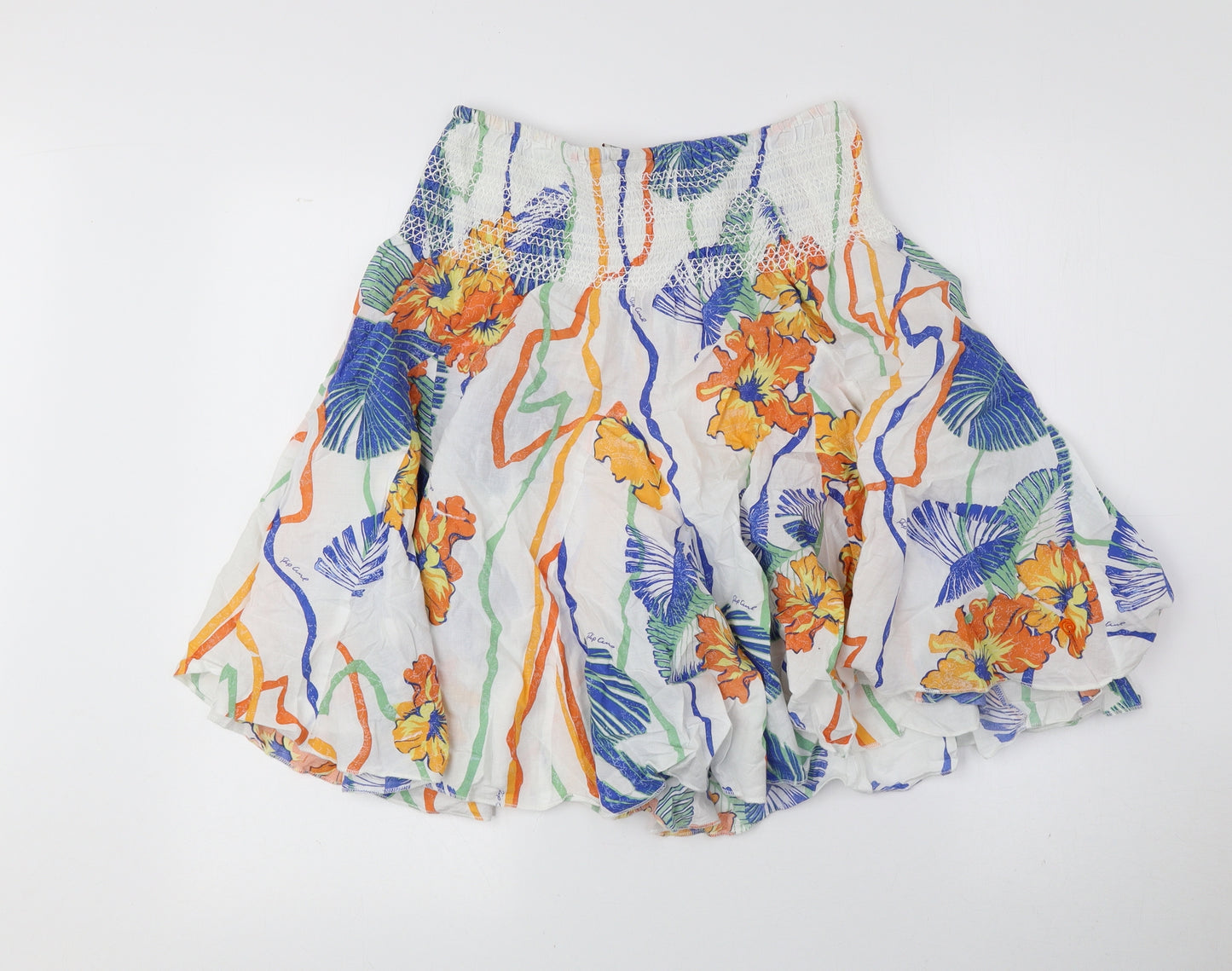 RIP CURL Womens Multicoloured Floral Polyester A-Line Skirt Size 8 Tie