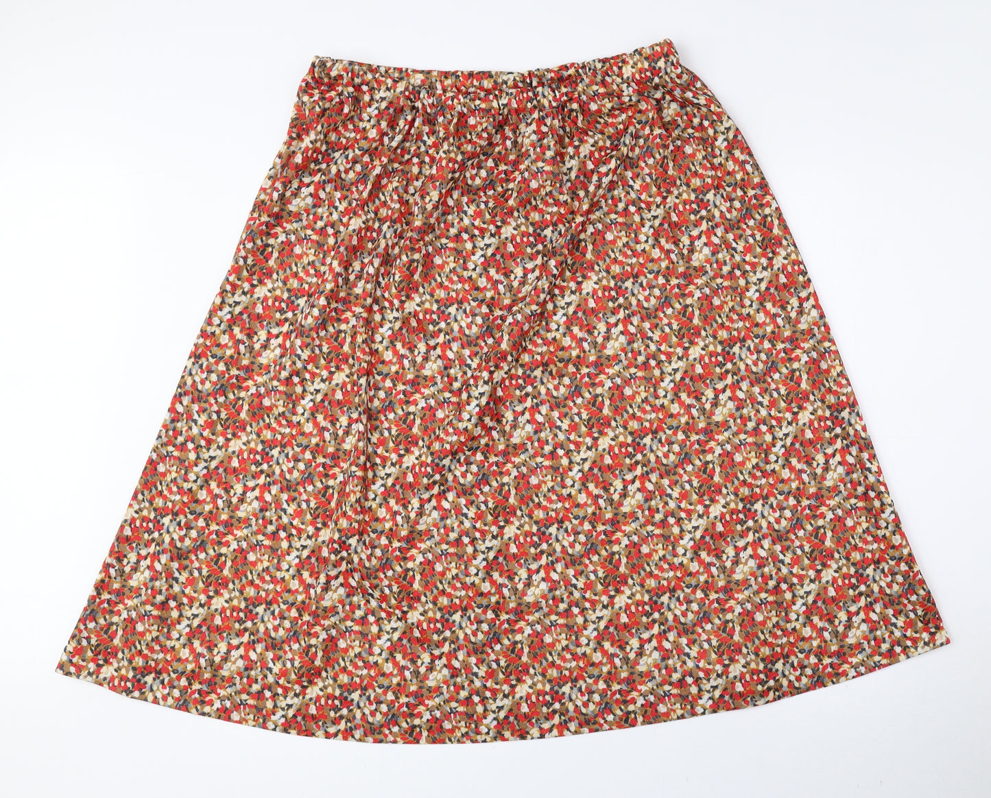 Eastex Womens Multicoloured Geometric Polyester A-Line Skirt Size 22