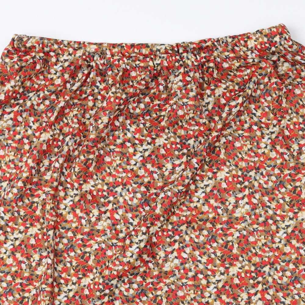 Eastex Womens Multicoloured Geometric Polyester A-Line Skirt Size 22