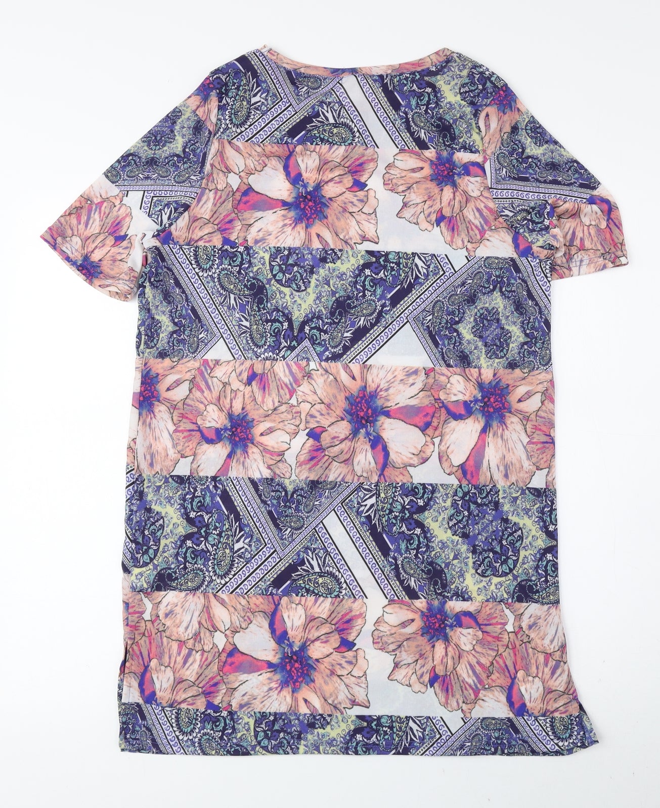 River Island Womens Multicoloured Floral Polyester Shift Size 8 Crew Neck Pullover