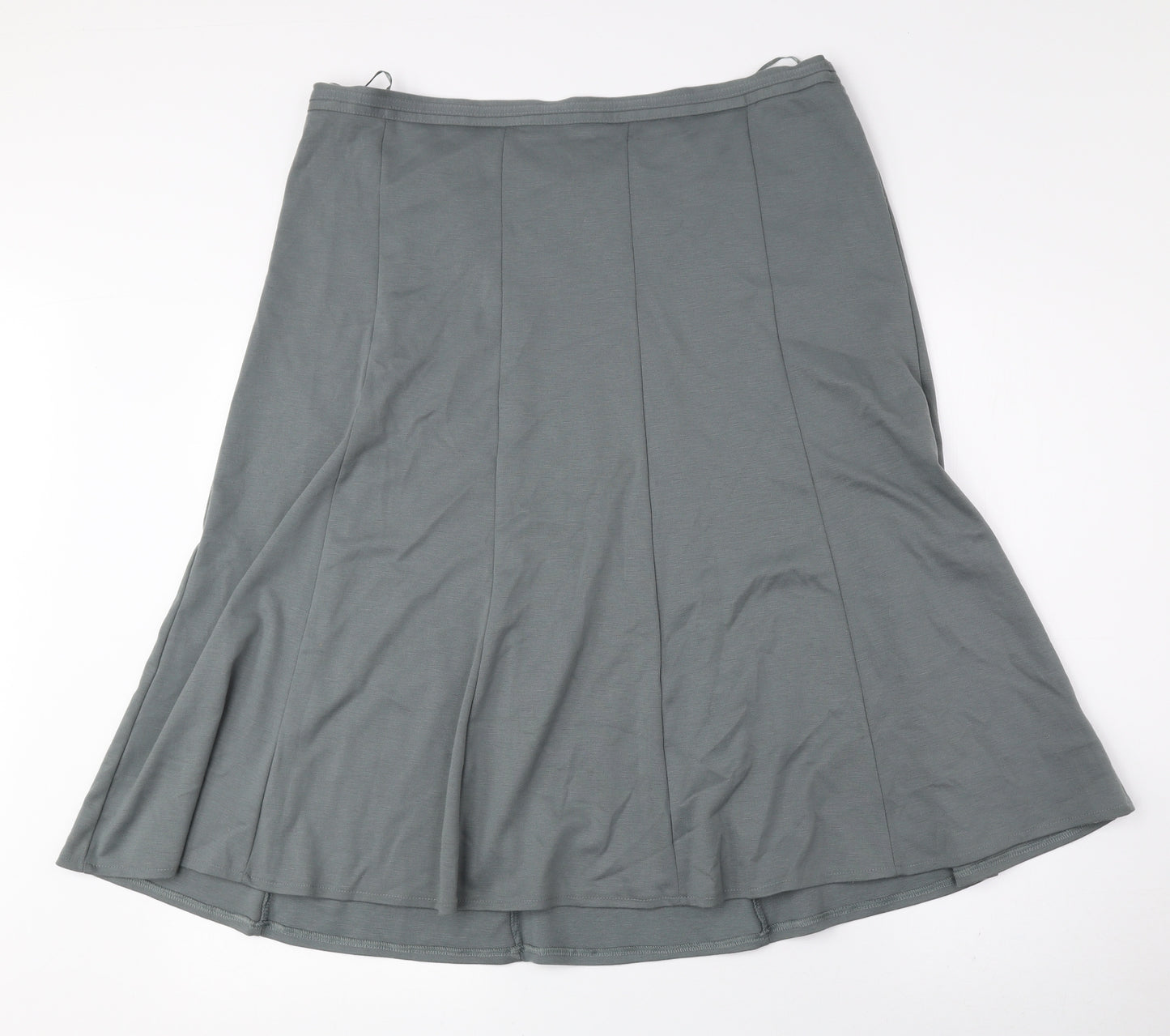 Bonmarché Womens Green Polyester Flare Skirt Size 18