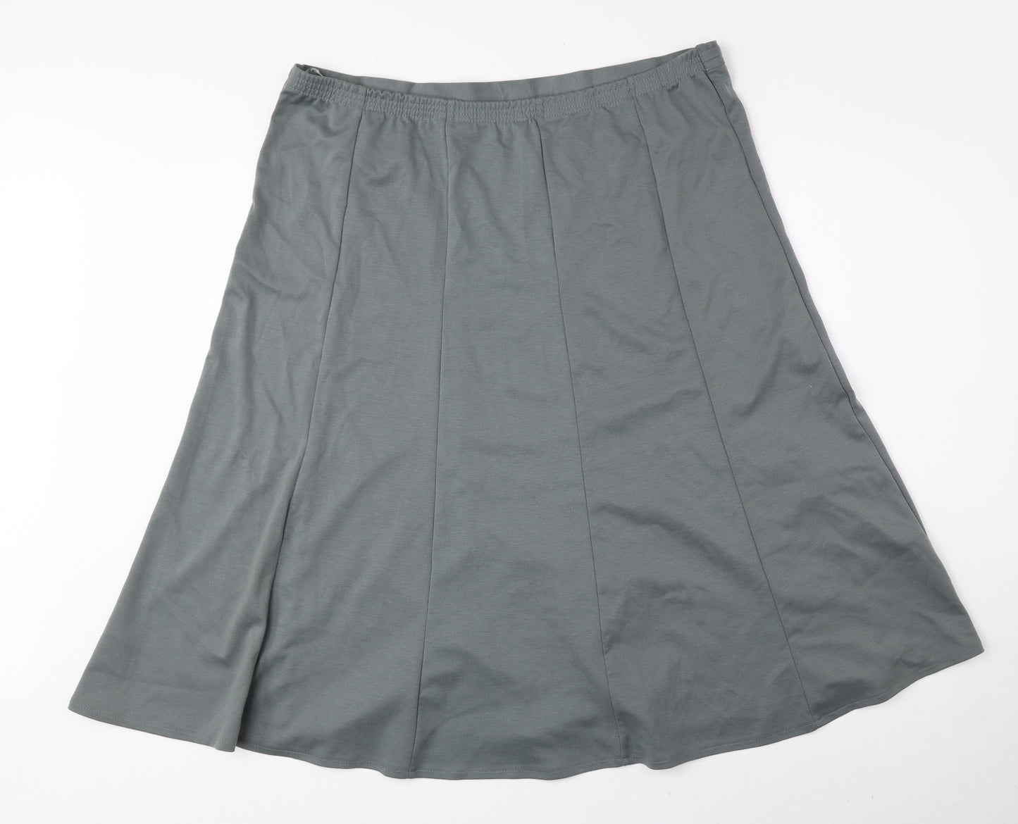 Bonmarché Womens Green Polyester Flare Skirt Size 18