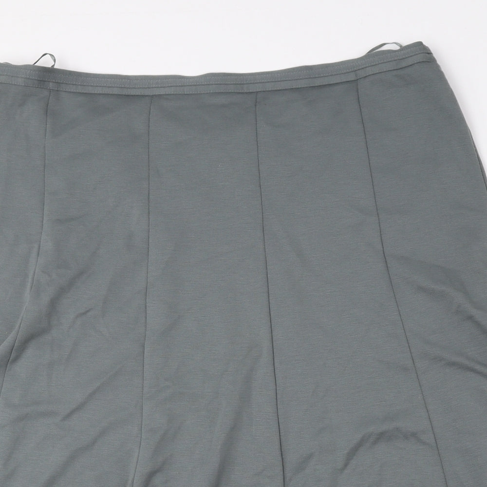 Bonmarché Womens Green Polyester Flare Skirt Size 18