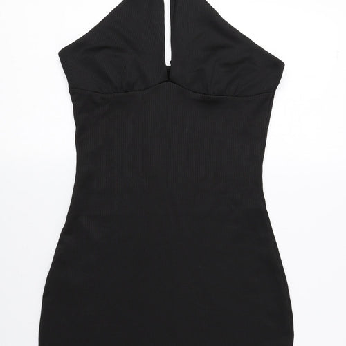 Divided by H&M Womens Black Polyester Mini Size 4 Halter Pullover
