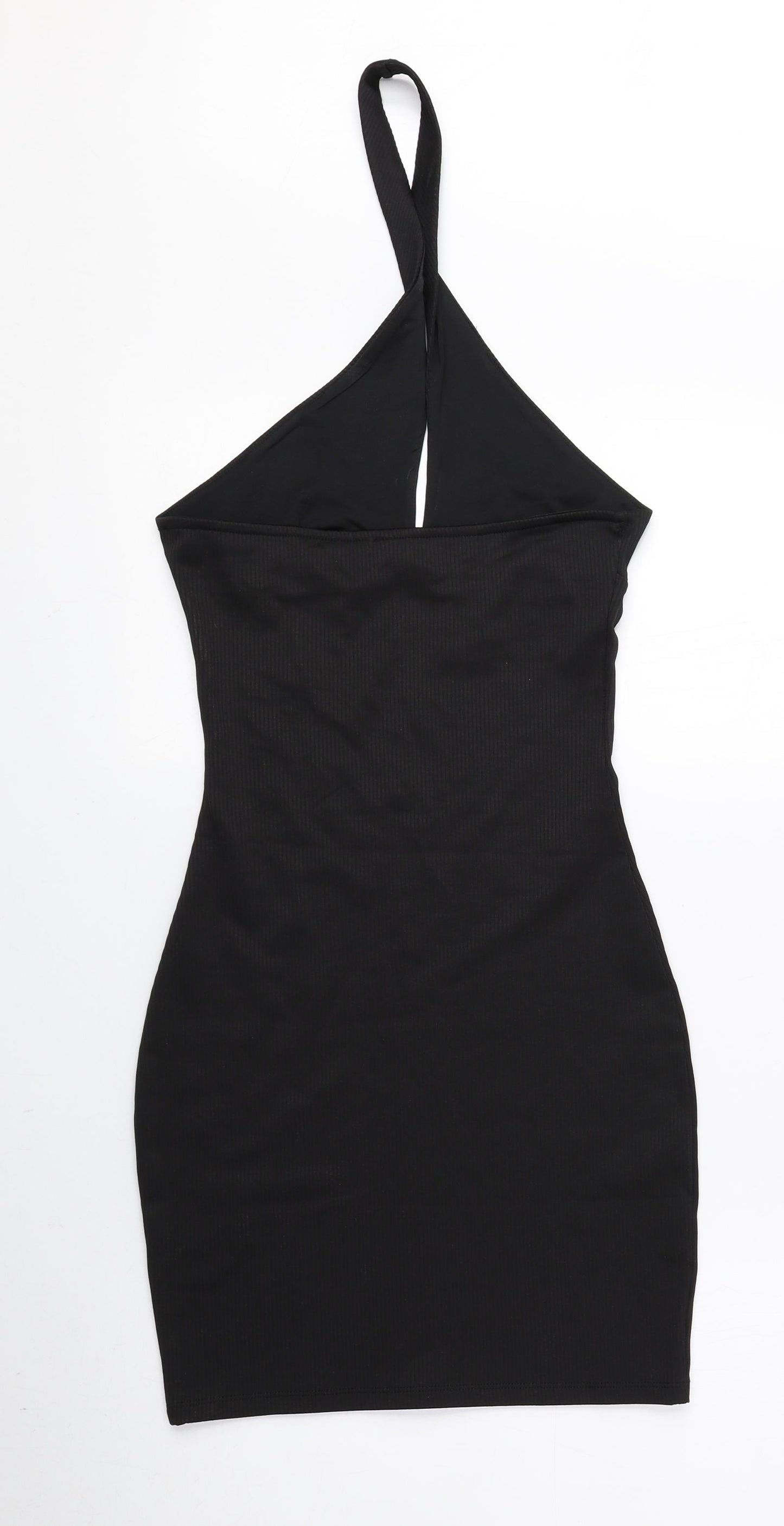 Divided by H&M Womens Black Polyester Mini Size 4 Halter Pullover