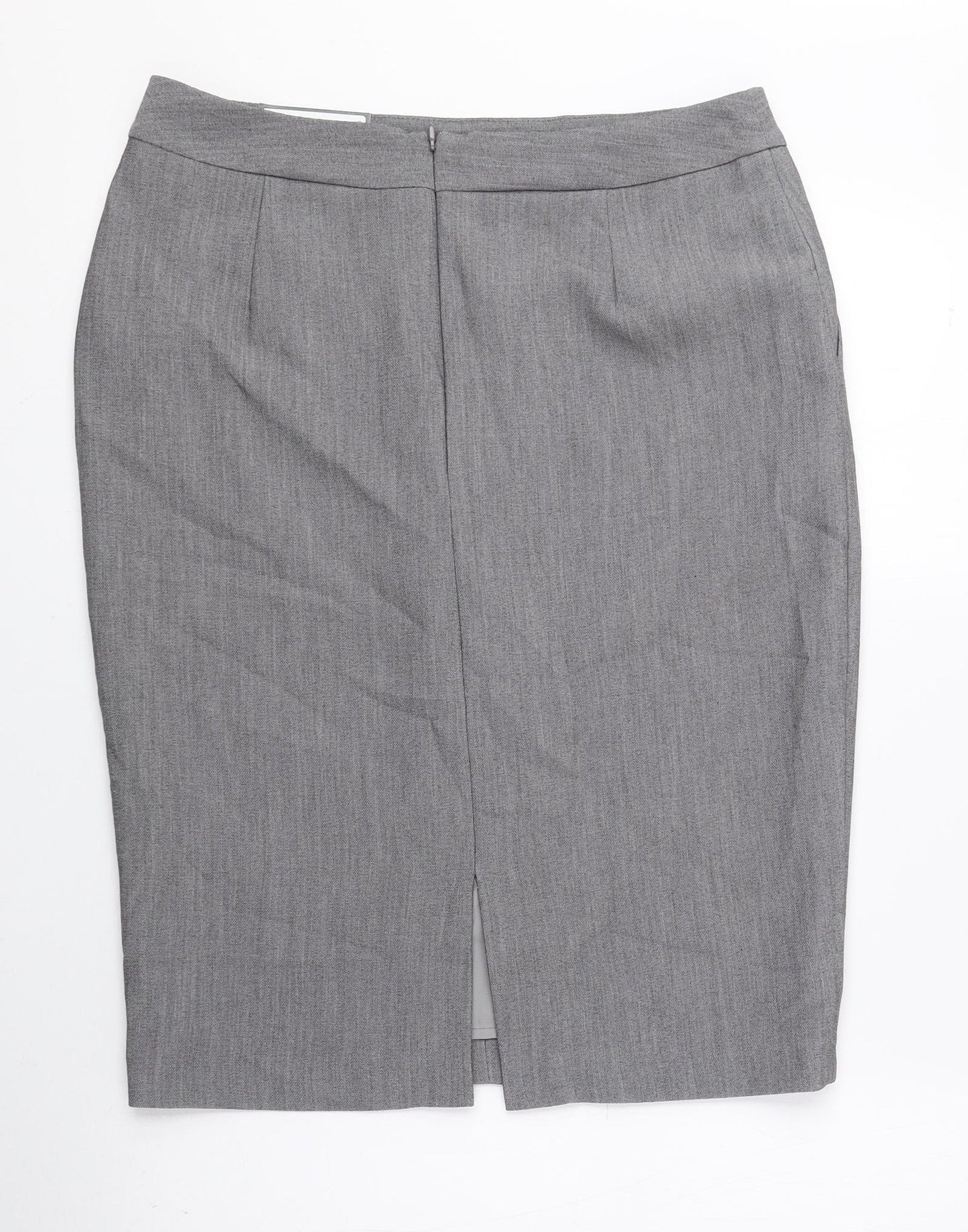 Papaya Womens Grey Polyester Straight & Pencil Skirt Size 12 Zip