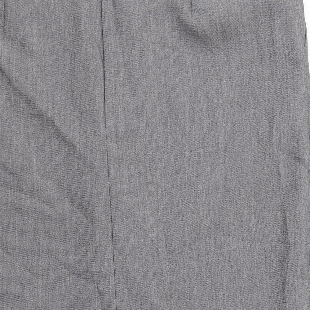 Papaya Womens Grey Polyester Straight & Pencil Skirt Size 12 Zip