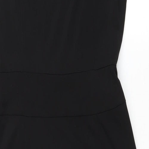 Bonmarché Womens Black Polyester Pencil Dress Size 10 Boat Neck Pullover