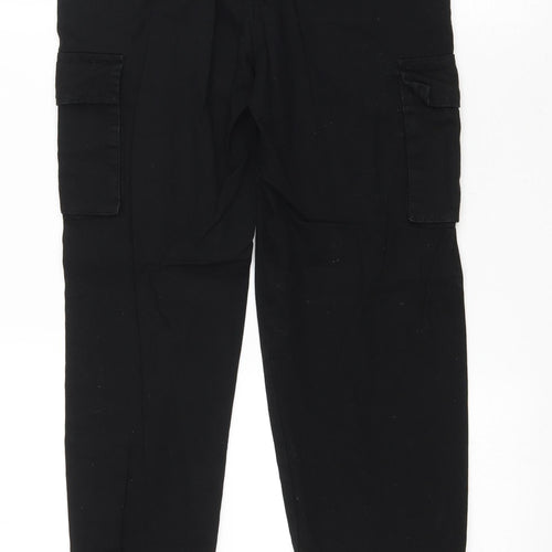 Misguided Womens Black Cotton Tapered Jeans Size 6 L28 in Regular Zip