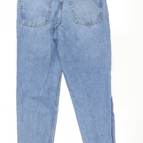 Topshop Womens Blue Cotton Mom Jeans Size 25 in L28 in Regular Zip